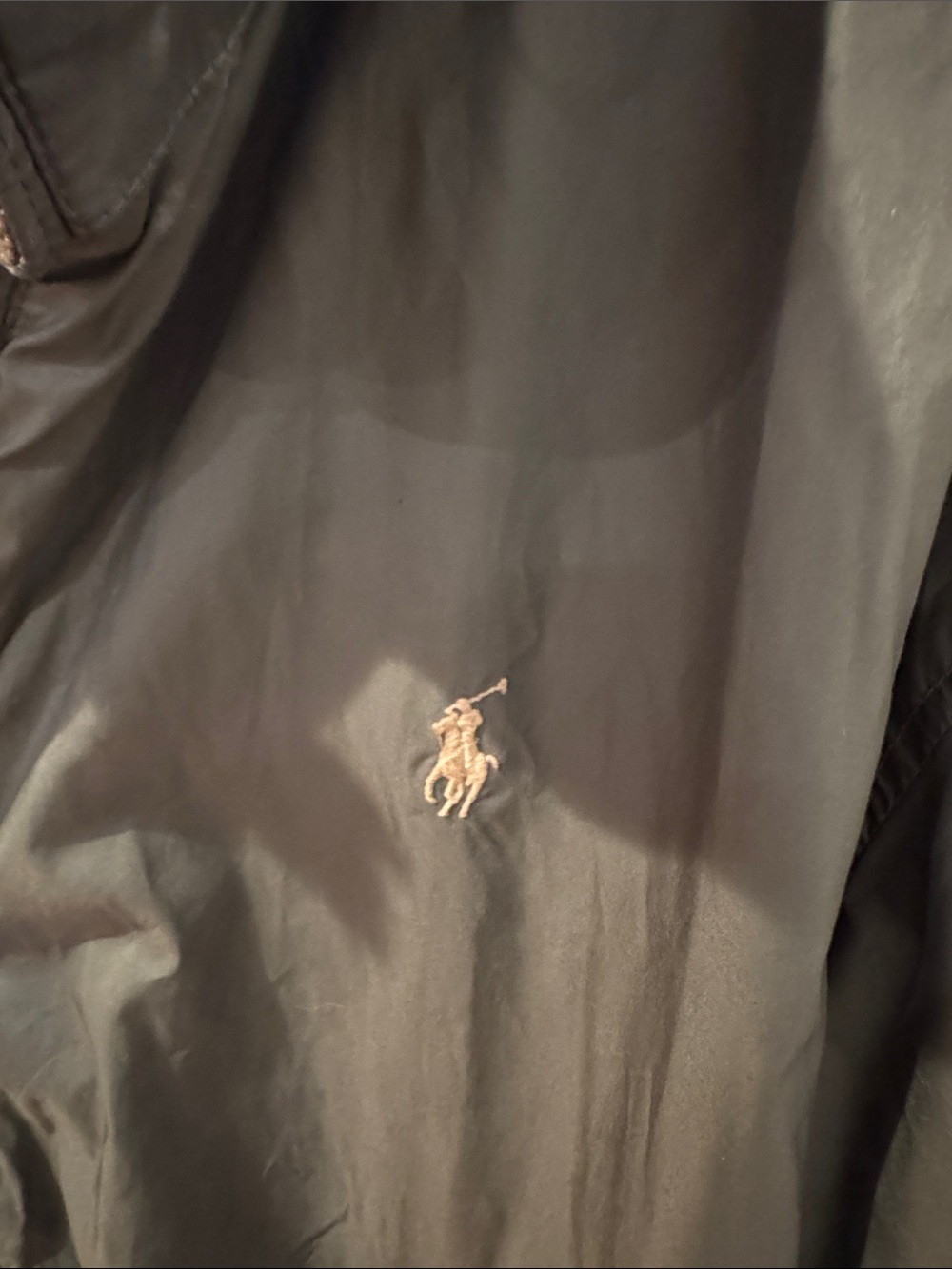 Polo Ralph Lauren Hooded Jacket XXL Olive Green Full Zip Windbreaker Coat Mens - Picture 2 of 8